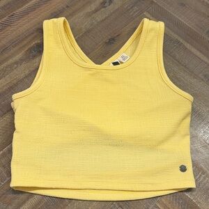 Yellow Roxy Crop Tank Top